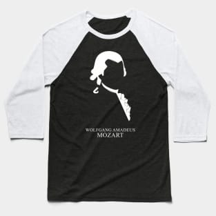 Wolfgang Amadeus Mozart - Minimalist Portrait Baseball T-Shirt